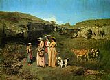 The Young Ladies of the Village by Gustave Courbet